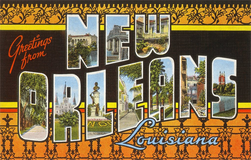 Detail of Greetings from New Orleans, Louisiana by Anonymous