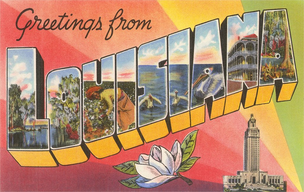 Detail of Greetings from Louisiana by Corbis