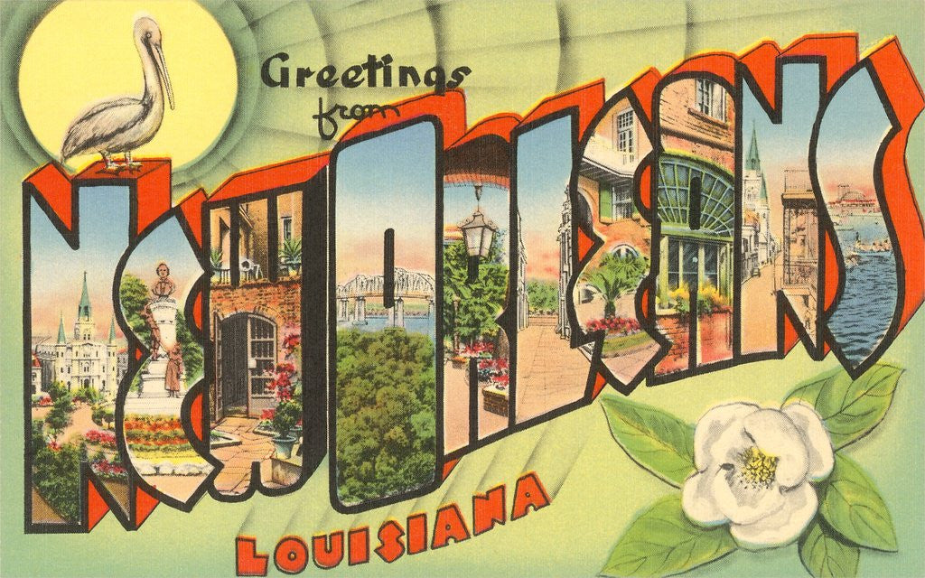 Detail of Greetings from New Orleans, Louisiana by Anonymous