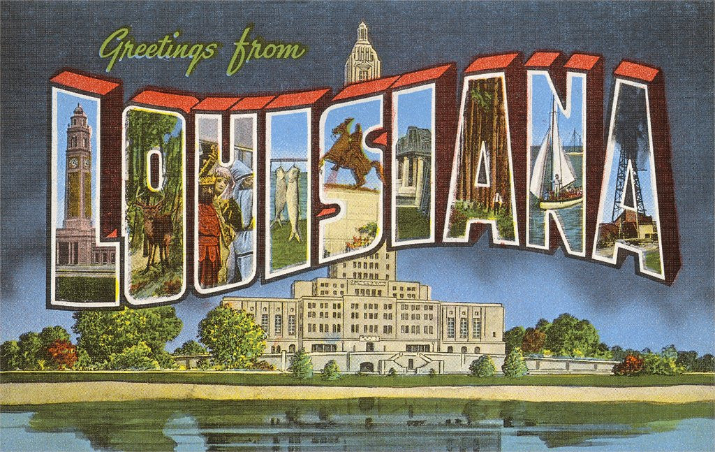 Detail of Greetings from Louisiana by Anonymous