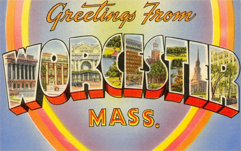 Detail of Greetings from Worcester, Massachusetts by Anonymous