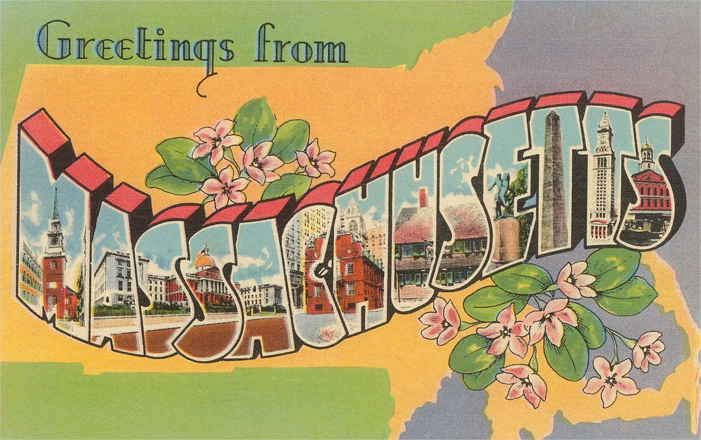 Detail of Greetings from Massachusetts by Anonymous