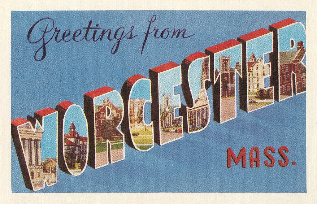 Detail of Greetings from Worcester, Massachusetts by Anonymous