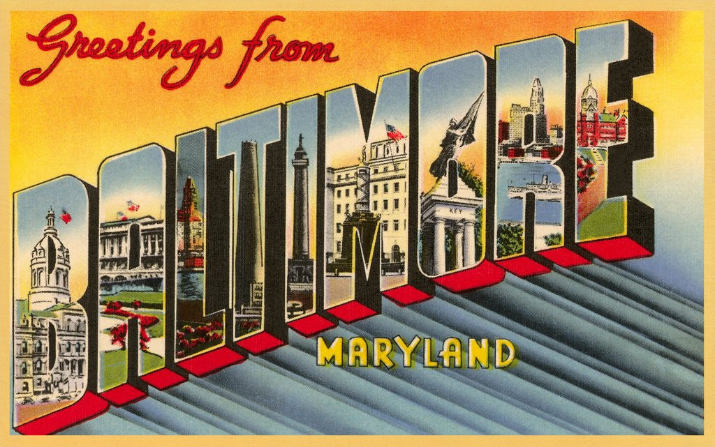 Detail of Greetings from Baltimore, Maryland by Anonymous