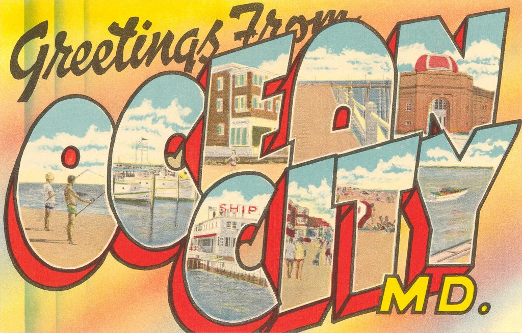 Detail of Greetings from Ocean City, Maryland by Corbis