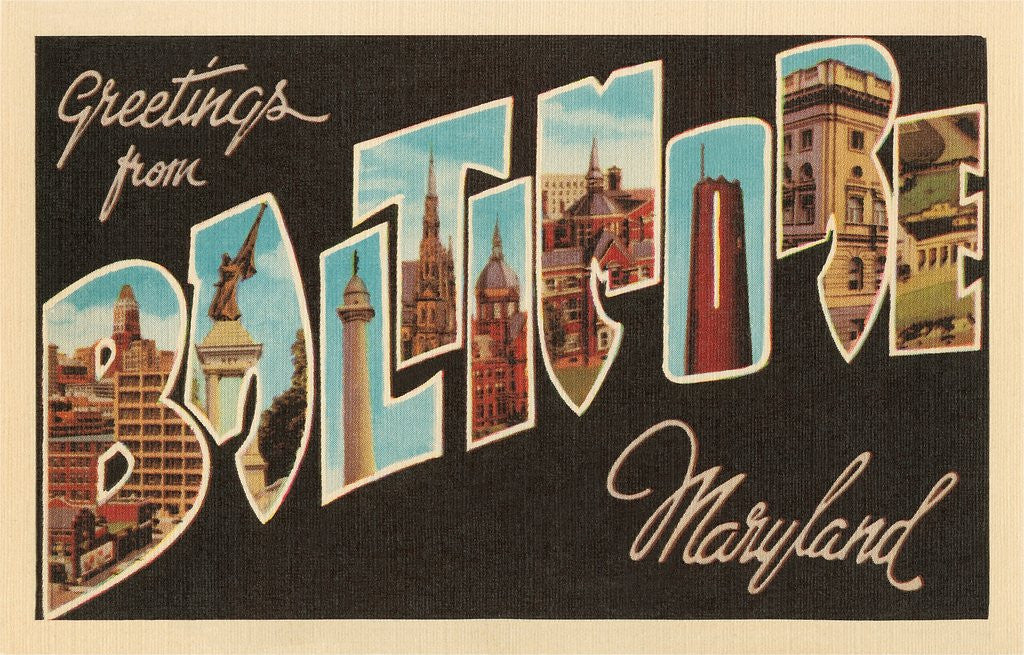 Detail of Greetings from Baltimore, Maryland by Anonymous