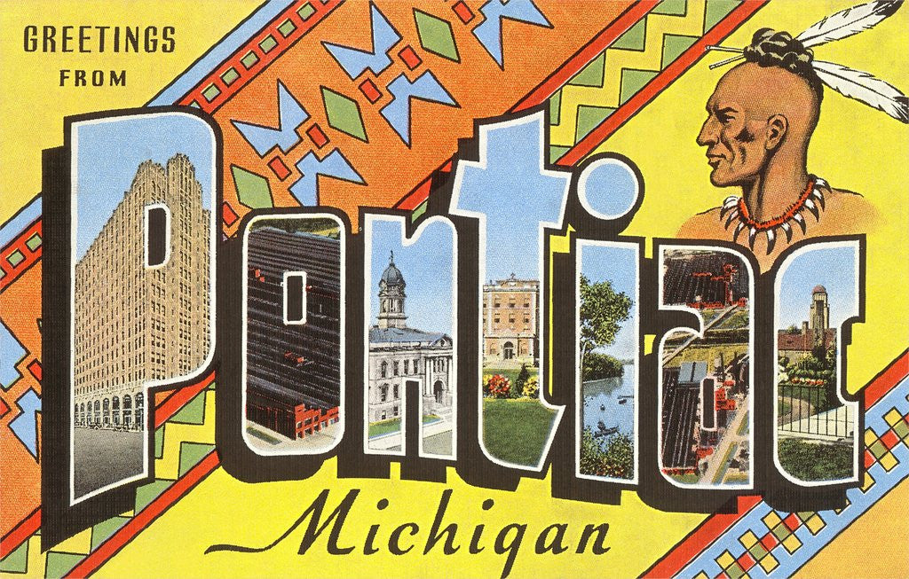 Detail of Greetings from Pontiac, Michigan by Anonymous