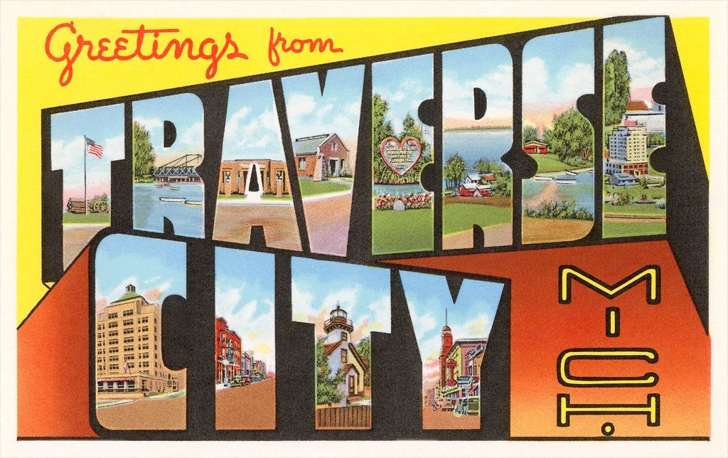 Detail of Greetings from Traverse City, Michigan by Anonymous