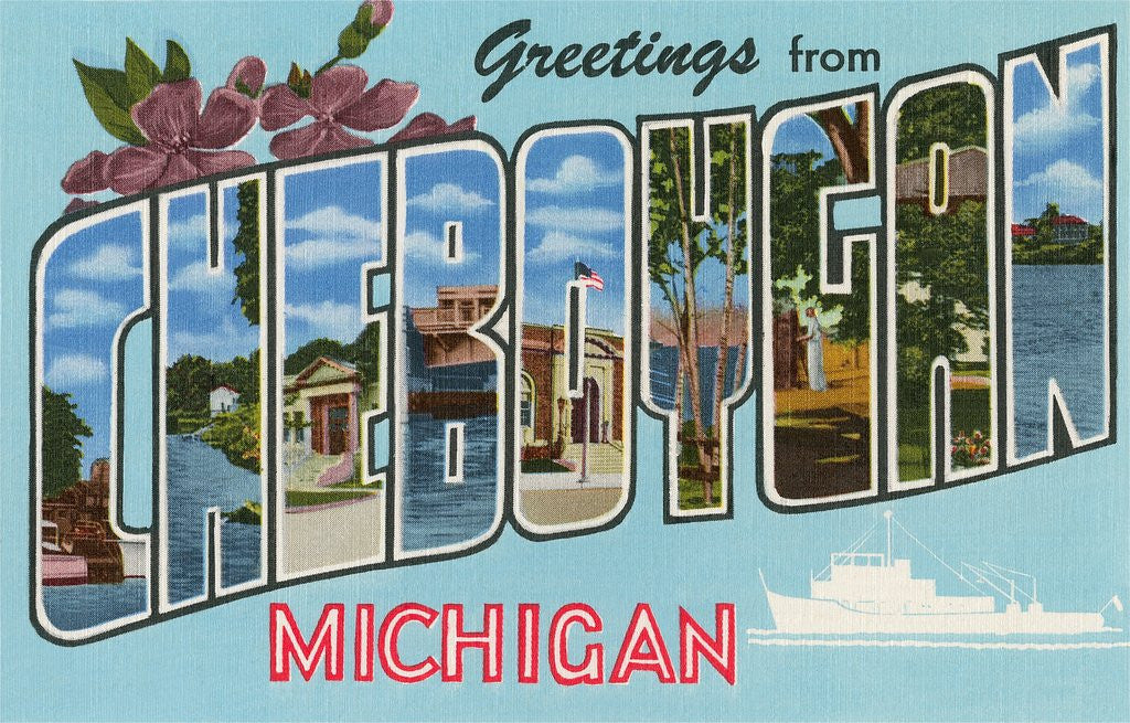 Detail of Greetings from Cheboygan, Michigan by Anonymous
