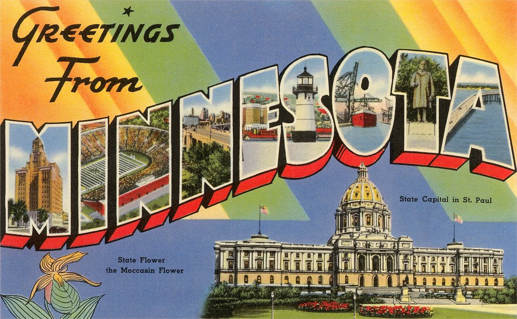 Detail of Greetings from MInnesota by Anonymous