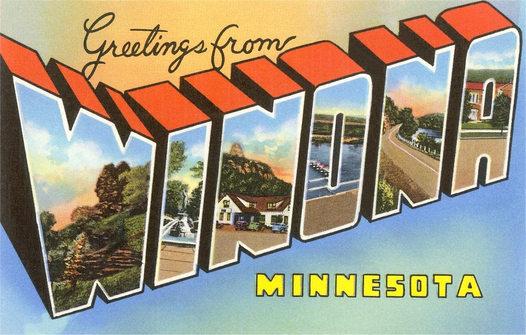 Detail of Greetings from Winona, Minnesota by Corbis