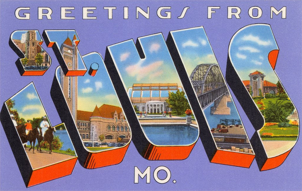 Detail of Greetings from St. Louis, Missouri by Anonymous