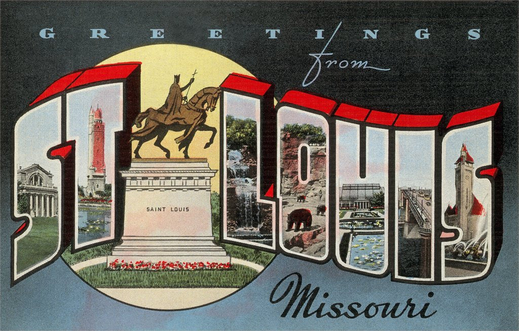 Detail of Greetings from St. Louis, Missouri by Anonymous