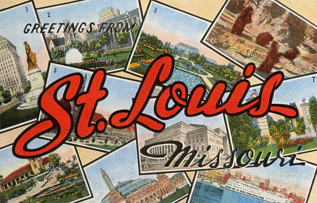 Detail of Greetings from St. Louis, Missouri by Anonymous