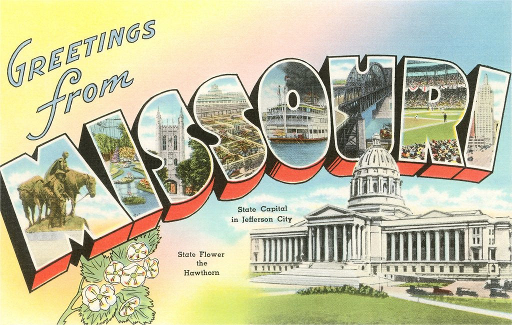 Detail of Greetings from Missouri by Anonymous