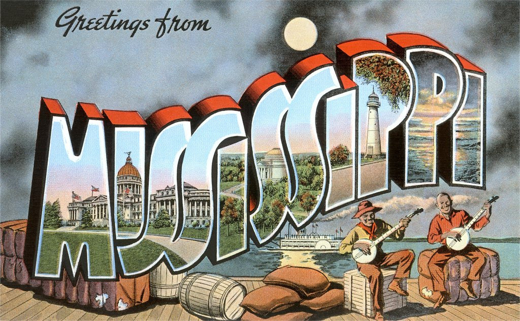Detail of Greetings from Mississippi by Anonymous