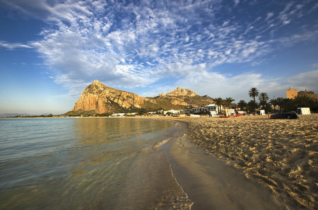 Detail of View of beach and coastline, San Vito lo Capo, Sicily, Italy by Anonymous