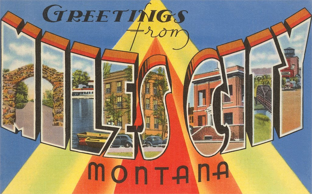 Detail of Greetings from Miles City, Montana by Anonymous