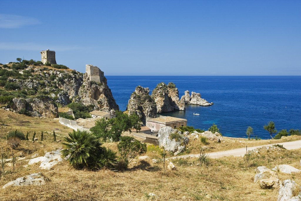 Detail of View of Tonnara di Scopello, Castellammare del Golfo, Sicily, Italy by Anonymous