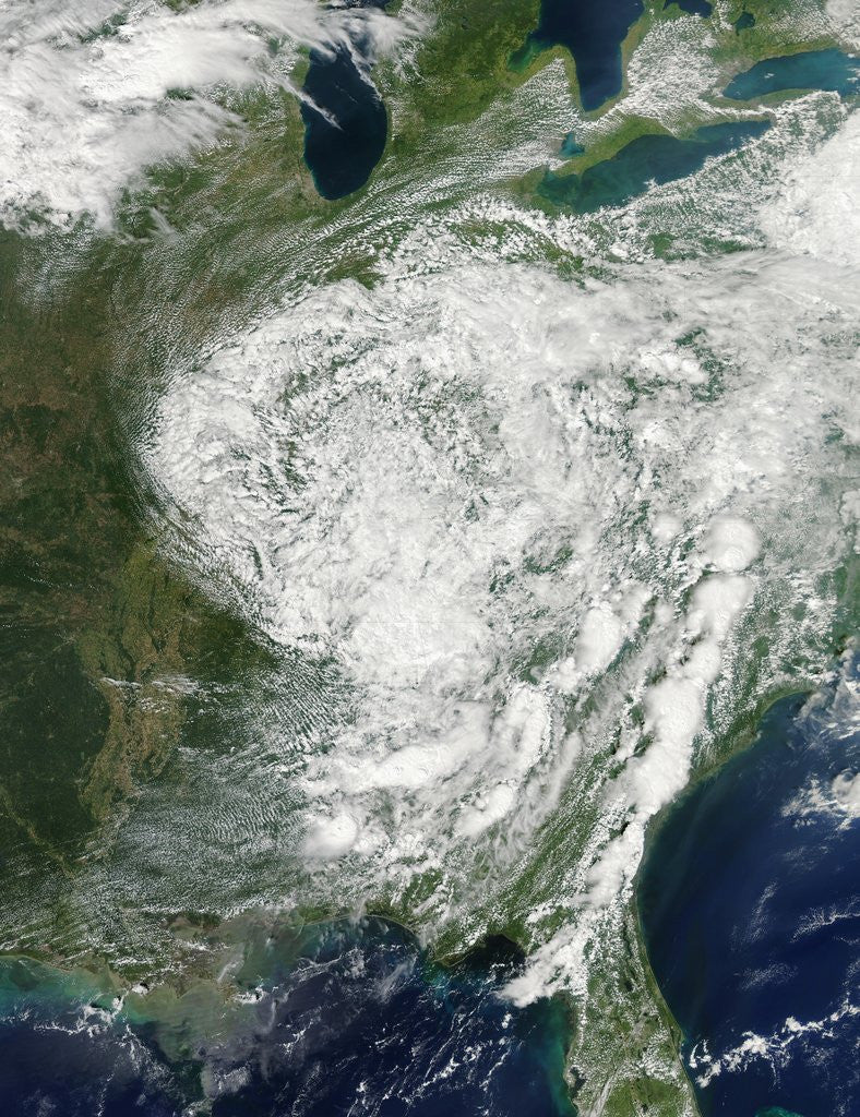 Detail of Remnants of Hurricane Isaac (09L) over the eastern United States by Anonymous