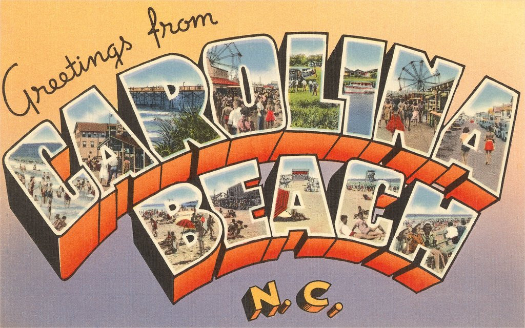 Detail of Greetings from Carolina Beach, North Carolina by Corbis