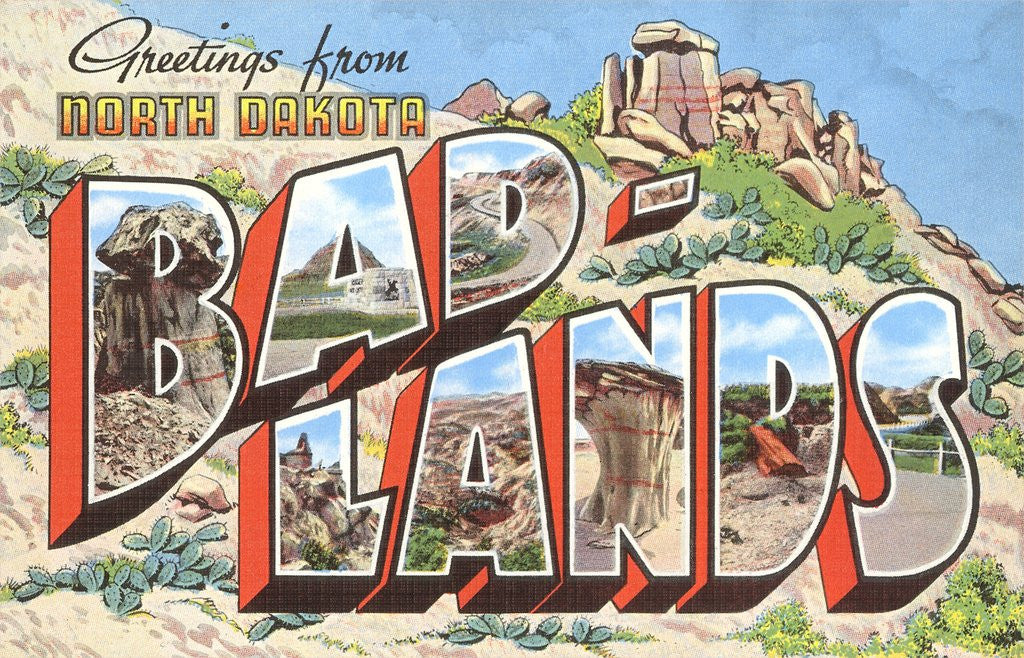 Detail of Greetings from Bad-Lands, North Dakota by Anonymous
