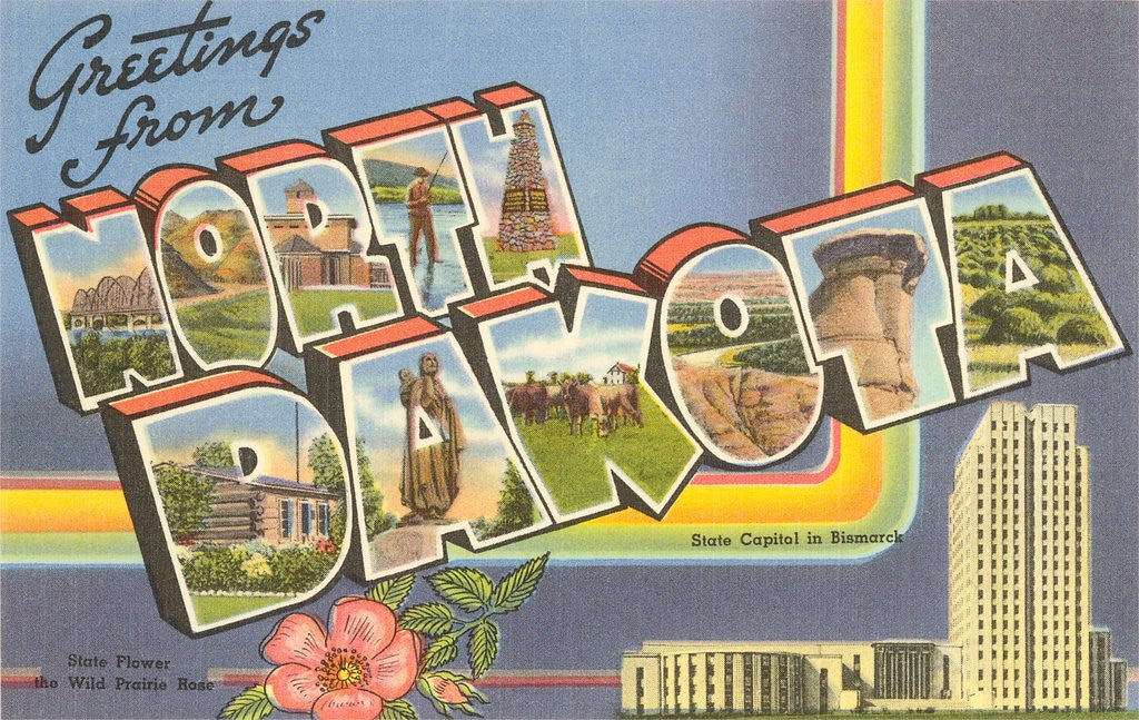 Detail of Greetings from North Dakota by Anonymous