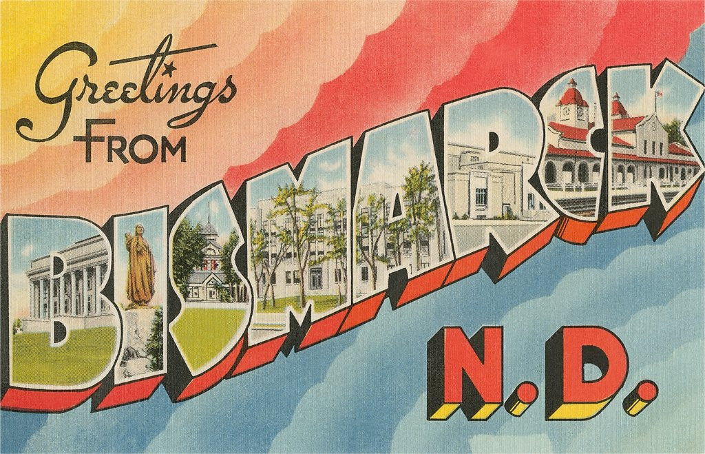 Detail of Greetings from Bismarck, North Dakota by Anonymous
