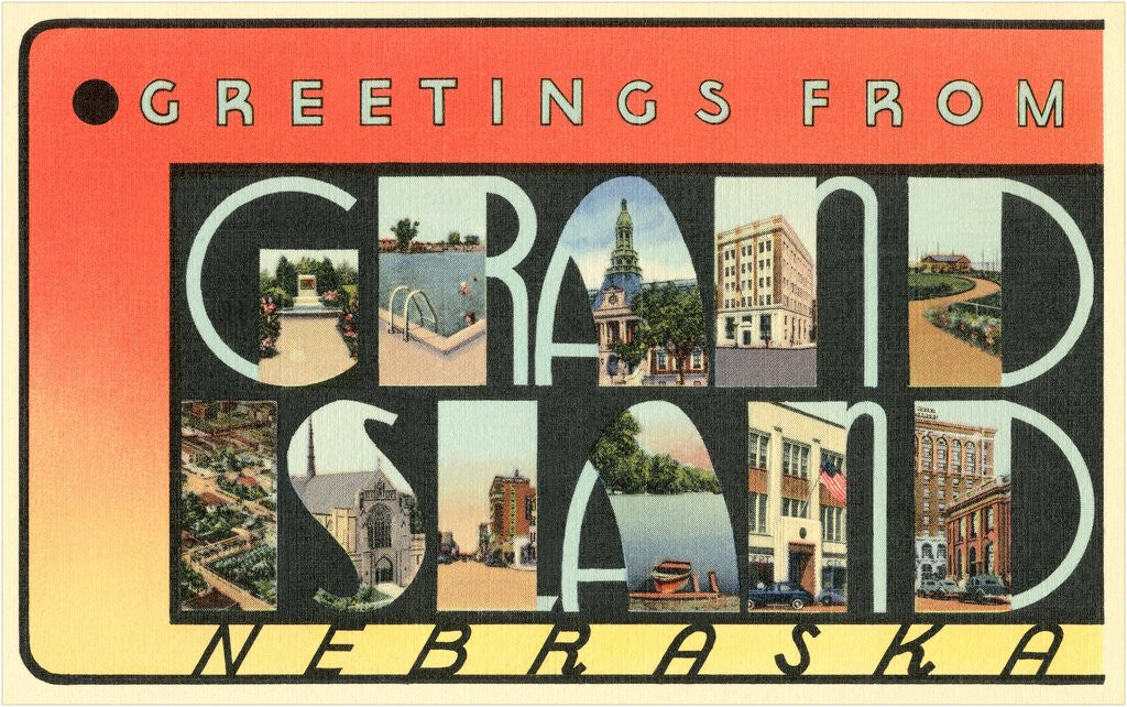 Detail of Greetings from Grand Island, Nebraska by Anonymous