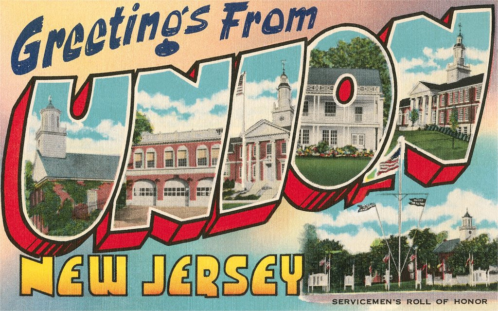 Detail of Greetings from Union, New Jersey by Anonymous