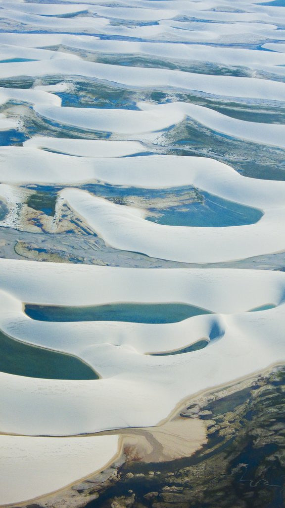 Detail of Aerial view of Lencois Maranhenses National Park, Brazil by Anonymous