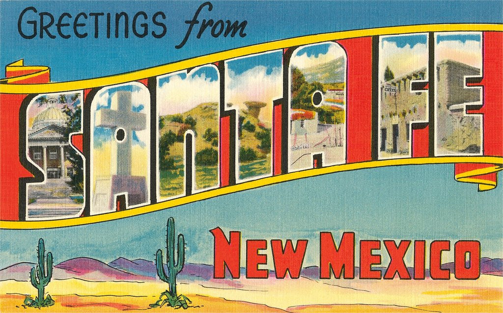 Detail of Greetings from Santa Fe, New Mexico by Anonymous