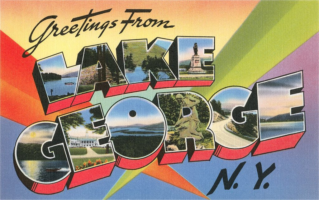 Detail of Greetings from Lake George, New York by Anonymous