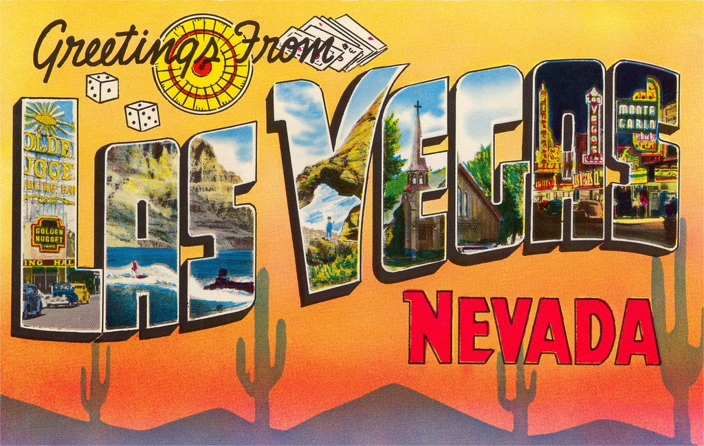 Detail of Greetings from Las Vegas, Nevada by Corbis