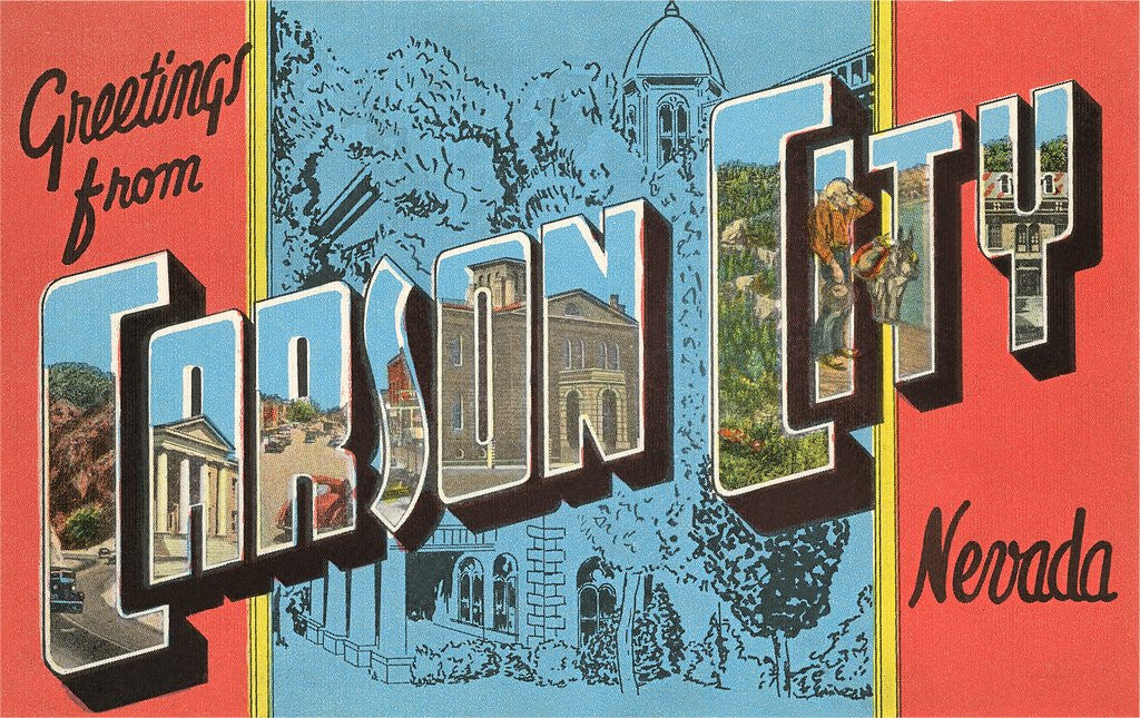 Detail of Greetings from Carson City, Nevada by Anonymous