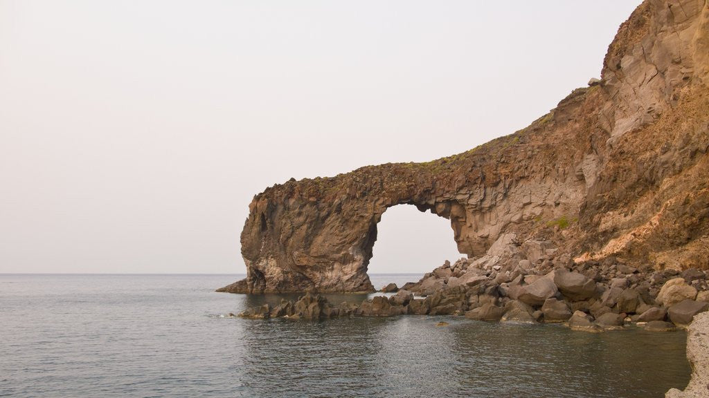 Detail of Natural arch at Pollara, Sicily, Italy by Anonymous