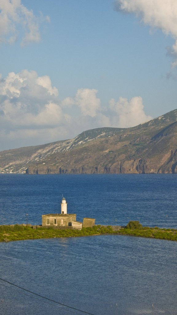 Detail of View of Lipari from Lingua Salt Pond, Sicily, Italy by Anonymous
