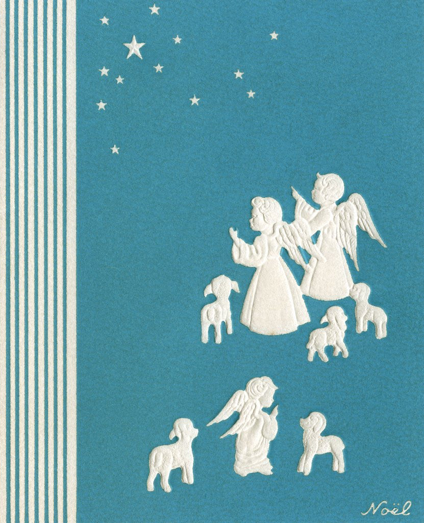 Detail of Young Angels and Lambs with the Star of Bethlehem by Anonymous