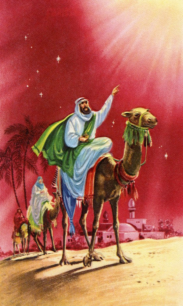 Detail of Vintage Illustration of the Three Magi by Corbis