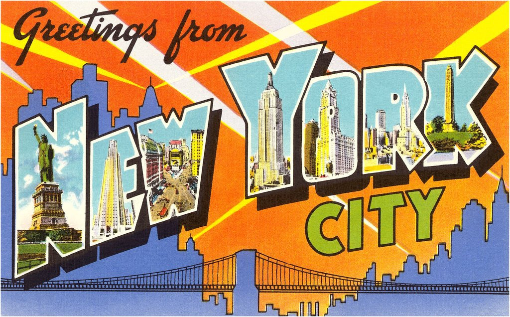 Detail of Greetings from New York City by Corbis