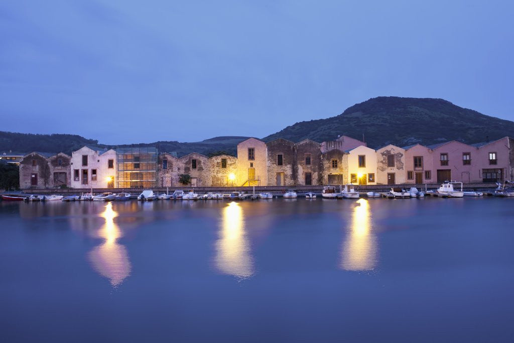Detail of View of town along Temo River, Bosa, Sardinia, Italy by Anonymous