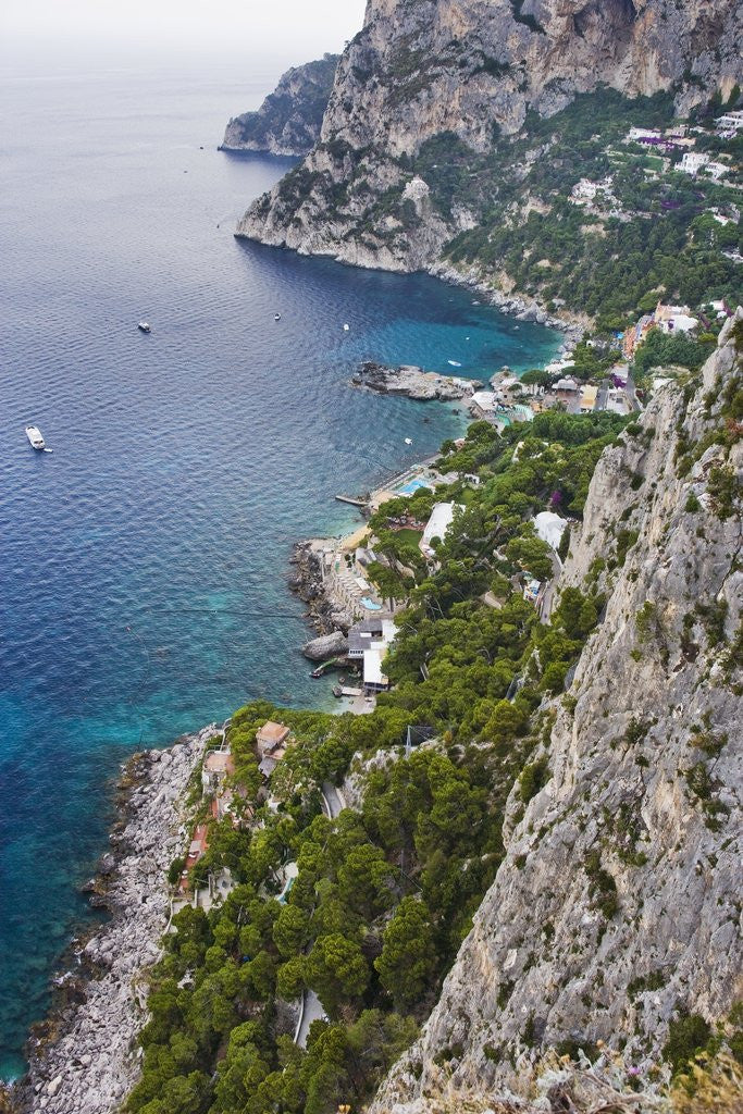 Detail of Coast from Giardini di Augusto, Capri, Capri Island, Campania, Italy by Anonymous