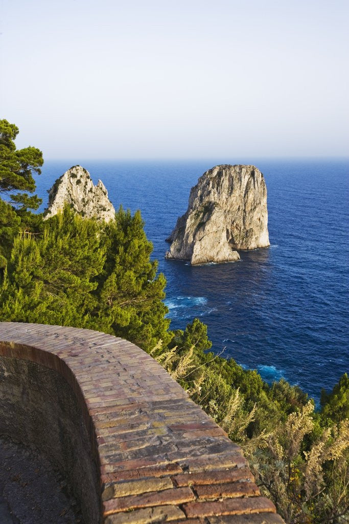 Detail of View of Faraglioni from Belvedere di Tragara, Capri, Capri Island, Campania, Italy by Anonymous