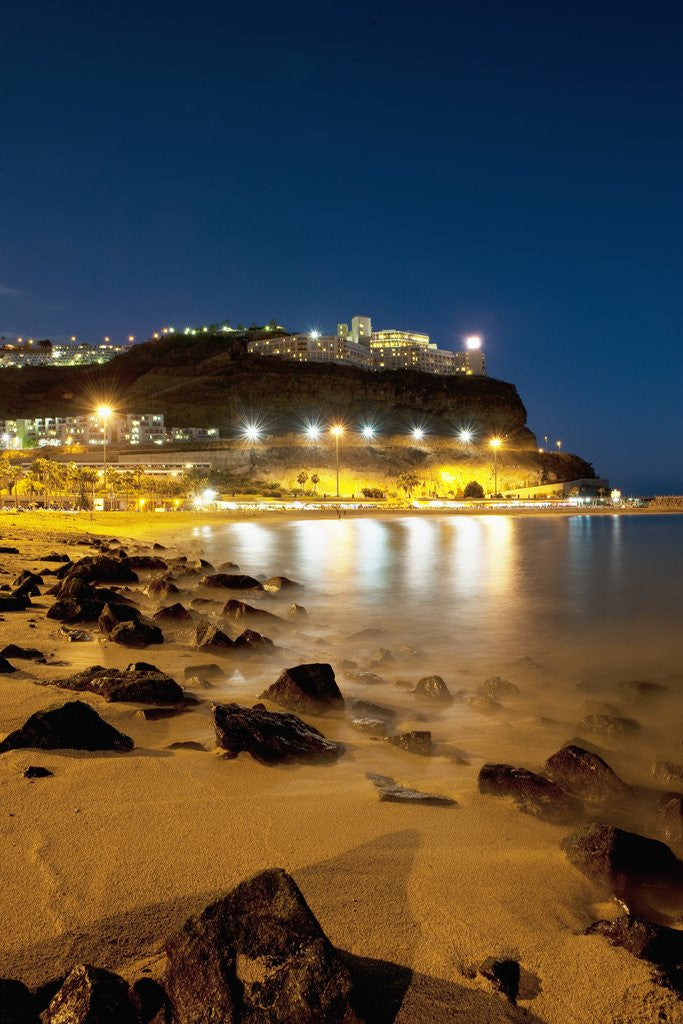 Detail of Town lights at night, Puerto Rico, Gran Canaria, Spain by Anonymous