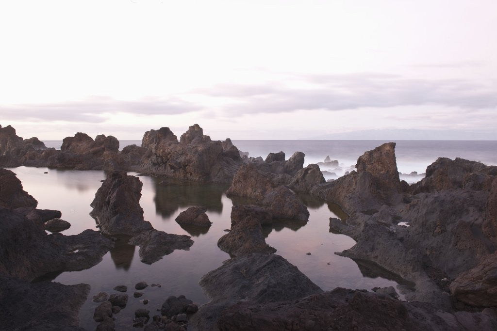 Detail of Sea at dusk, Puerto de Santiago, Tenerife, Canary Islands, Spain by Anonymous
