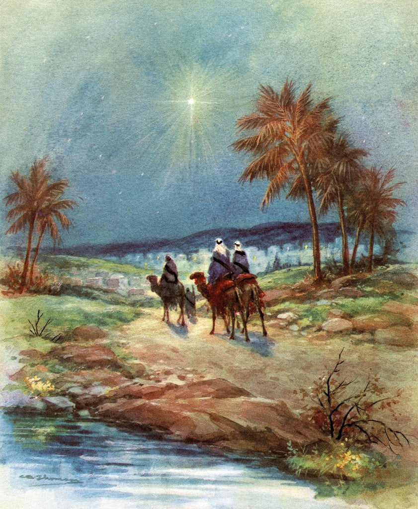 Detail of Vintage Illustration of the Three Magi by Anonymous