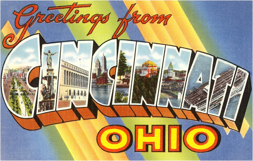 Detail of Greetings from Cincinnati, Ohio by Anonymous
