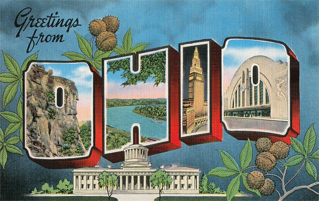 Detail of Greetings from Ohio by Corbis