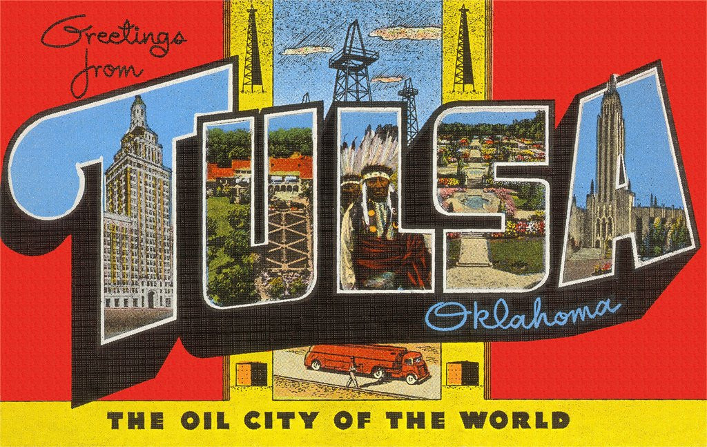 Detail of Greetings from Tulsa, Oklahoma, the Oil City of the World by Anonymous
