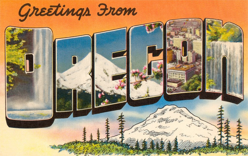 Detail of Greetings from Oregon by Anonymous
